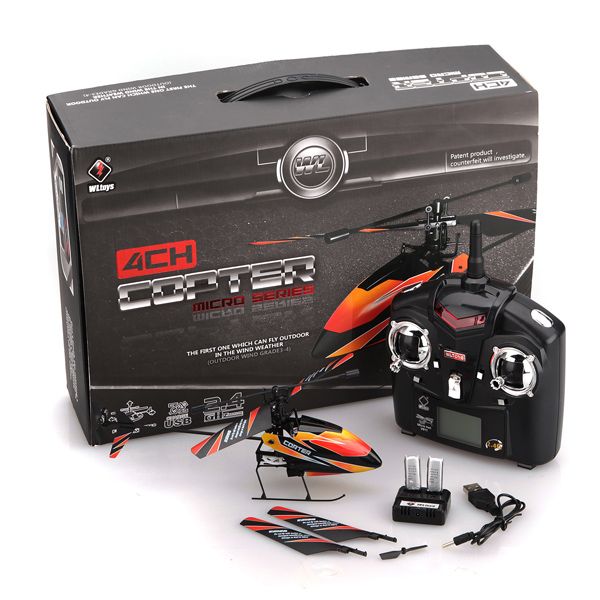 Mini Helicóptero V911 4 Canais, Com Gyro E Controle 2,4ghz